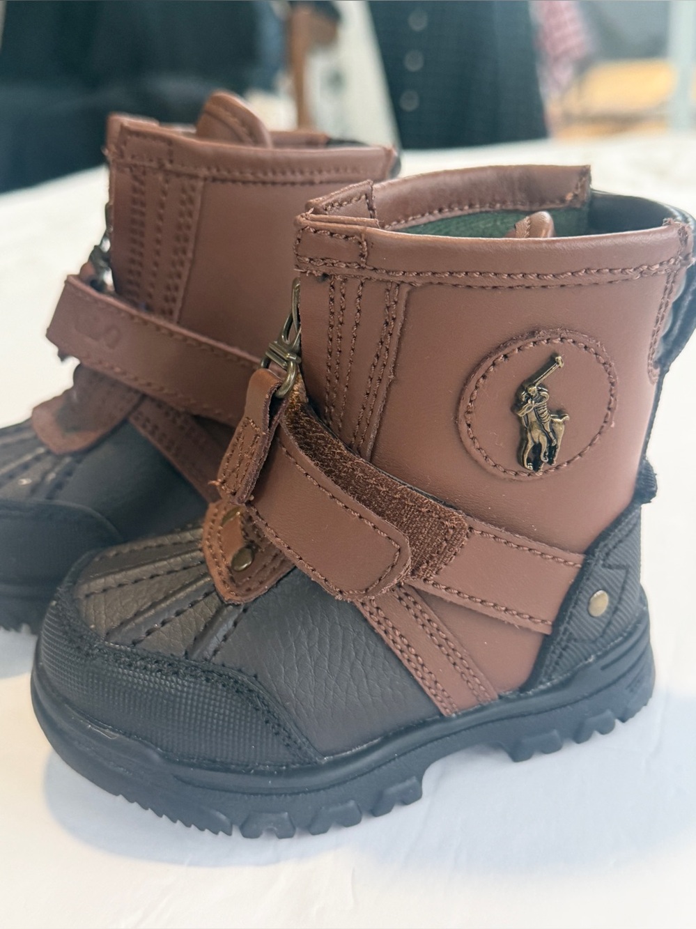 Polo Ralph Lauren Toddler Boys Sz 4 Leather Duck Boots Cold Weather
NWT